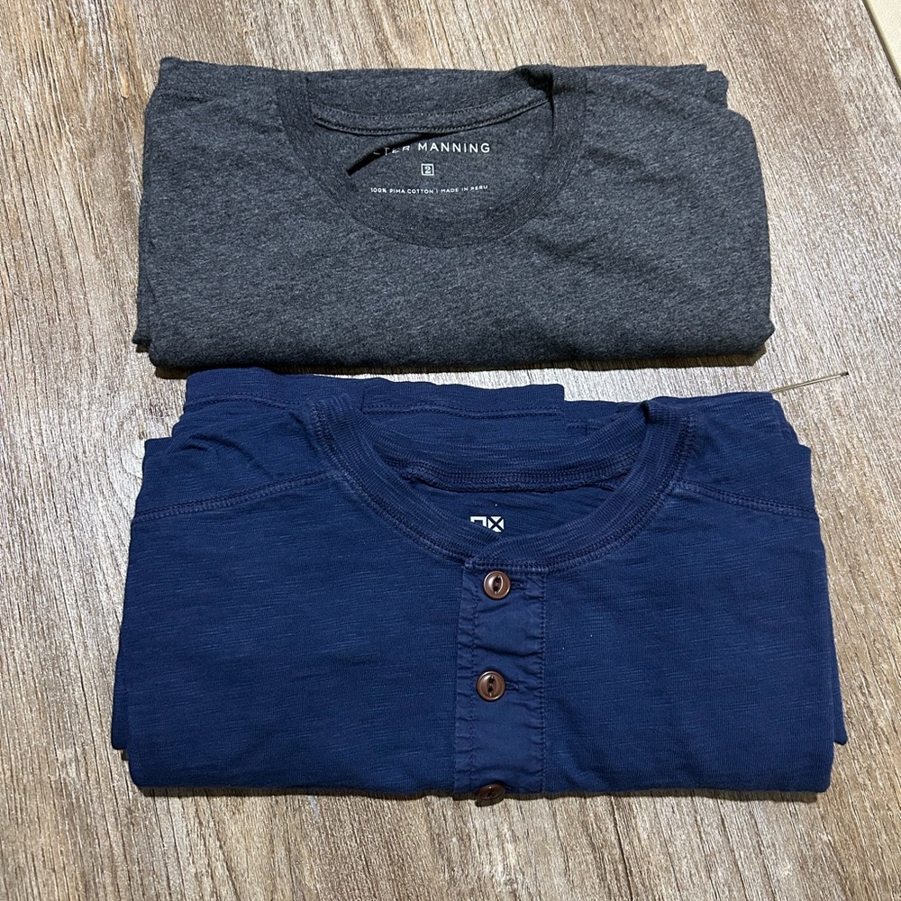 Lot of 2 Peter Manning 100% Cotton Size 2 Men’s Shirts